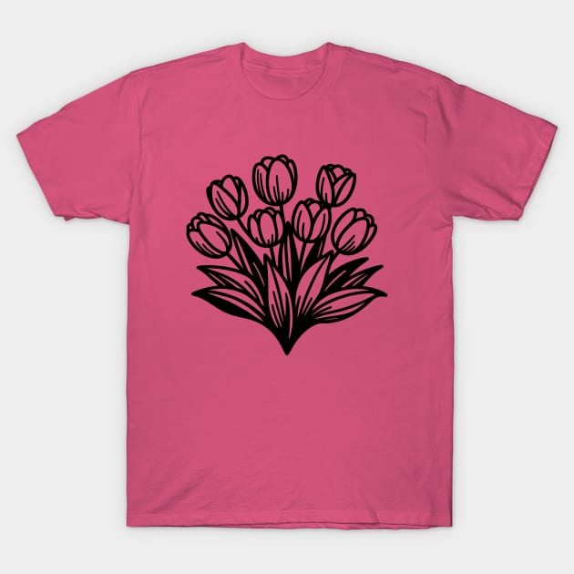 Tulips T-Shirt by KayBee Gift Shop